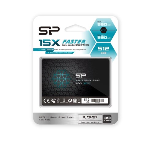 Silicon Power Dysk SSD Silicon Power Ace A55 512GB 2,5" SATA III 560/530 MB/s (SP512GBSS3A55S25)