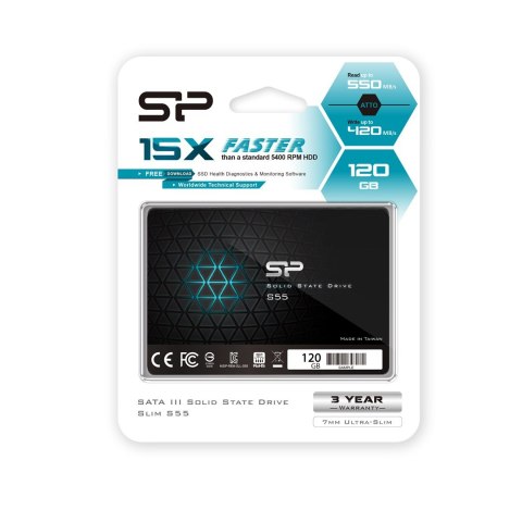 Silicon Power Dysk SSD Silicon Power S55 120GB 2,5" SATA III 550/420 MB/s (SP120GBSS3S55S25)