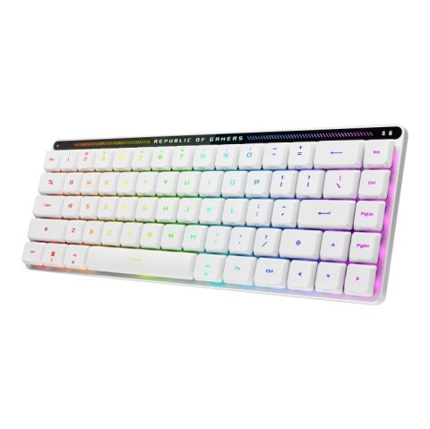 ASUS Klawiatura Gaming USB + RF Wireless + Bluetooth QWERTZ Biały ASUS ROG Falchion RX Low Profile