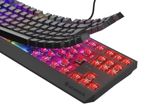 GENESIS GENESIS Thor 230 TKL klawiatura Gaming USB QWERTY Hiszpański Czarny