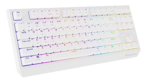 GENESIS GENESIS Thor 230 TKL klawiatura Gaming USB + RF Wireless + Bluetooth QWERTY US English Biały