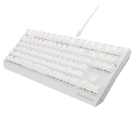 GENESIS GENESIS Thor 230 TKL klawiatura Gaming USB + RF Wireless + Bluetooth QWERTY US English Biały