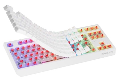 GENESIS GENESIS Thor 230 TKL klawiatura Gaming USB + RF Wireless + Bluetooth QWERTY US English Biały