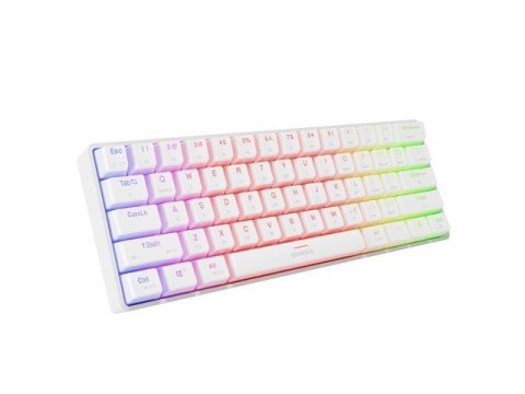 GENESIS KLAWIATURA DLA GRACZY GENESIS THOR 660 G2 US WHITE BEZPRZEWODOWA RGB MECHANICZNA GATERON BROWN