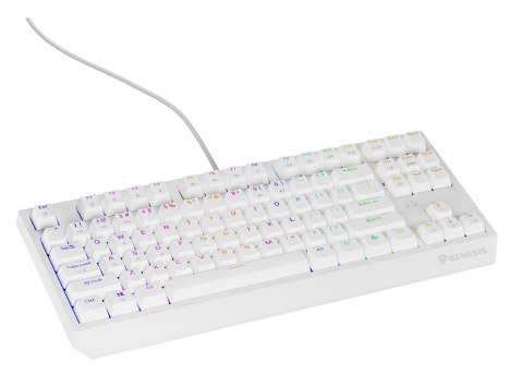 GENESIS Klawiatura GENESIS Thor 230 TKL Gaming USB QWERTY US English Biały