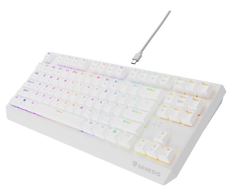 GENESIS Klawiatura GENESIS Thor 230 TKL Gaming USB QWERTY US English Biały