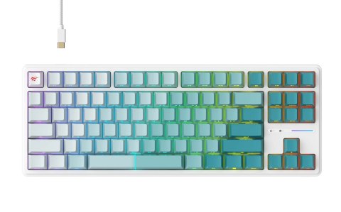 HAVIT Klawiatura gamingowa Havit KB901L (biało-zielony)