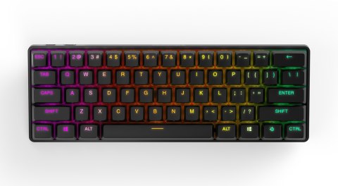 SteelSeries Klawiatura gamingowa SteelSeries Apex Pro Mini klawiatura do gier Światło LED RGB US Wireless OmniPoint Regulowany przełącznik m