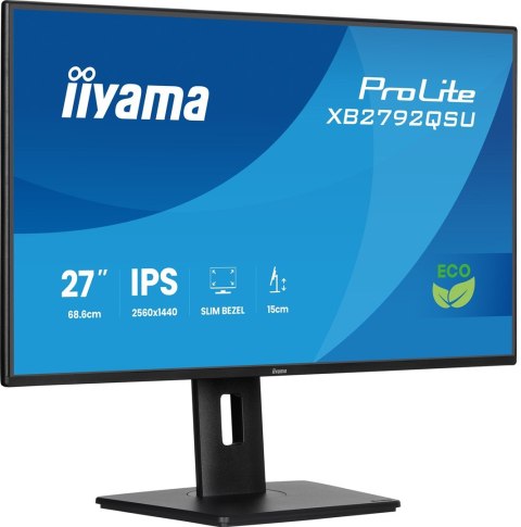IIYAMA Iiyama ProLite XB2792QSU-B1 monitor komputerowy 68,6 cm (27") 2560 x 1440 px Quad HD LED Czarny