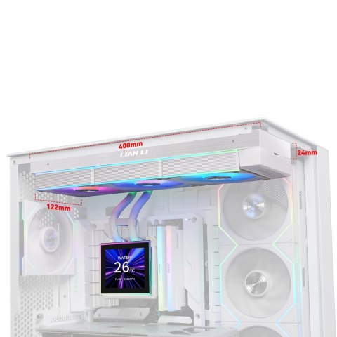 LIAN LI Chłodzenie wodne Lian Li HydroShift II LCD-S 360 CL 12cm Biały