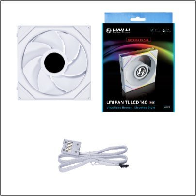 LIAN LI Lian Li Uni Fan TL LCD Obudowa komputera, Procesor Wentylator 14 cm Biały 1 szt.