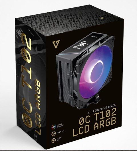 MODECOM MODECOM CHŁODZENIE CPU VOLCANO 0C T102 LCD ARGB BLACK