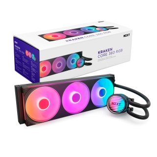 NZXT NZXT Kraken Core 360 RGB Procesor Zestaw do chłodzenia płynami 12 cm Czarny 1 szt.
