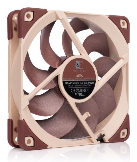 Noctua Noctua NF-A12X25 G2 LS-PWM system chłodzenia komputerów Obudowa komputera Wentylator 12 cm Beżowy 1 szt.