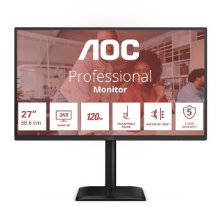 AOC AOC E4 Q27E4CV monitor komputerowy 68,6 cm (27") 2560 x 1440 px Quad HD LED Czarny