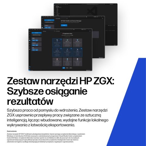 Hewlett-Packard HP ZGX Nano G1n AI GB10 128 GB LPDDR5x-SDRAM 4 TB SSD Linux Mini PC Stanowisko AI Workstation, AI PC Czarny