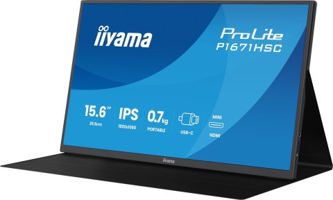 IIYAMA Iiyama ProLite P1671HSC-B1 monitor komputerowy 39,6 cm (15.6") 1920 x 1080 px Full HD LED Czarny