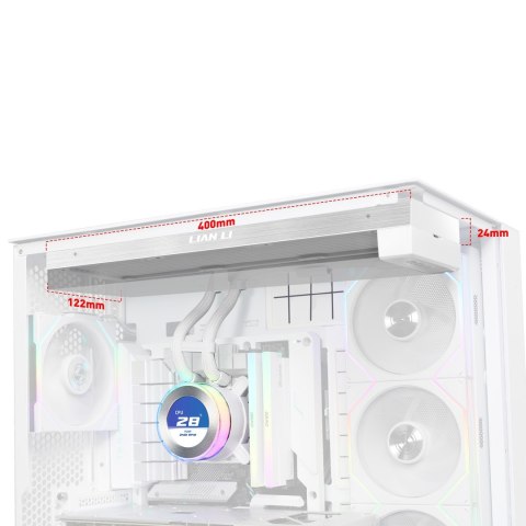 LIAN LI Lian Li GA II Hydroshift II LCD-C 360N Procesor Chłodnica cieczy all-in-one Biały