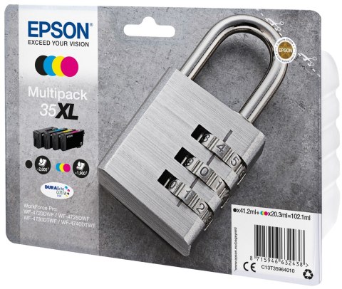 Epson Epson Padlock C13T35964010 nabój z tuszem 1 szt. Oryginalny Wysoka (XL) wydajność Czarny, Cyjan, Purpurowy, Żółty