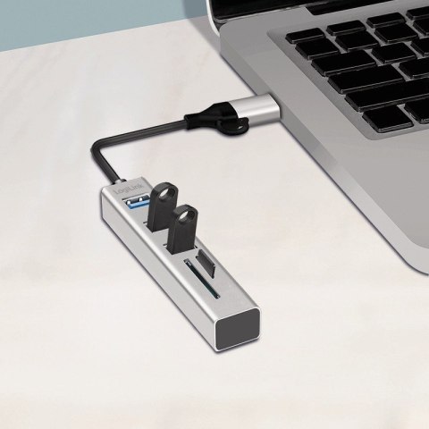 LogiLink Hub 3xUSB3.0 z czytnikiem kart pamięci