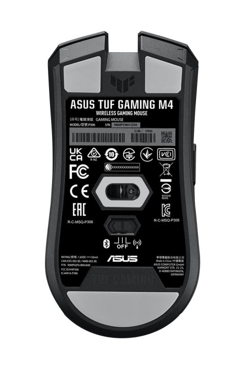 ASUS ASUS TUF Gaming M4 Wireless myszka Po prawej stronie RF Wireless + Bluetooth Optyczny 12000 DPI