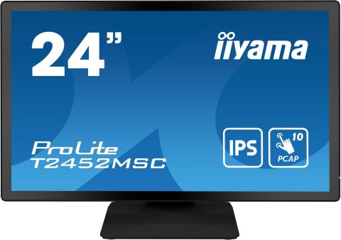 IIYAMA Monitor komputerowy iiyama ProLite T2452MSC-B1 23.8 cali 1920 x 1080 px Full HD LCD Ekran dotykowy Czarny