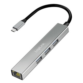 LogiLink HUB USB3.2 3xUSB-A, 1x RJ45 Gigabit Ethernet