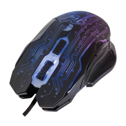 LogiLink Mysz USB dla graczy, 2400 DPI, czarna
