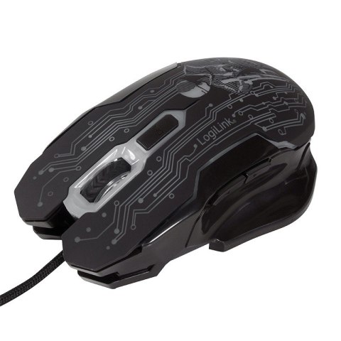 LogiLink Mysz USB dla graczy, 2400 DPI, czarna