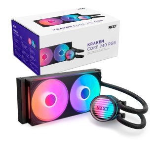 NZXT NZXT Kraken Core 240 RGB Procesor Zestaw do chłodzenia płynami 12 cm Czarny 1 szt.