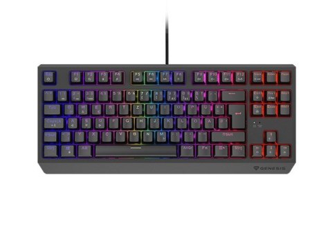 GENESIS KLAWIATURA DLA GRACZY GENESIS THOR 230 TKL DE RGB MECHANICZNA OUTEMU RED CZARNA HOT SWAP