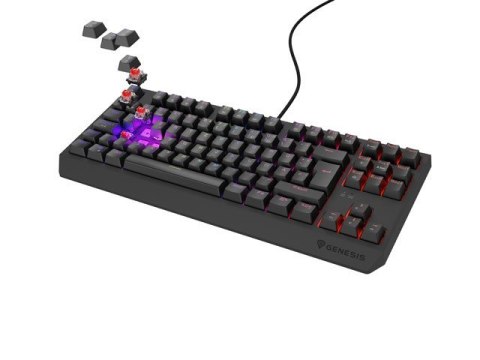 GENESIS KLAWIATURA DLA GRACZY GENESIS THOR 230 TKL DE RGB MECHANICZNA OUTEMU RED CZARNA HOT SWAP