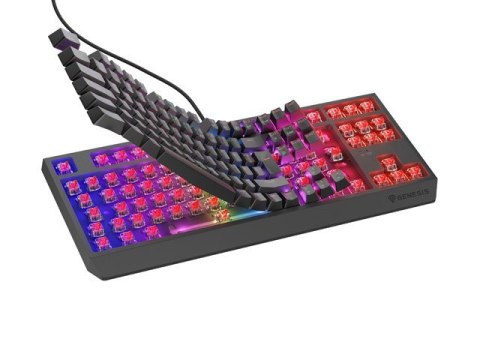 GENESIS KLAWIATURA DLA GRACZY GENESIS THOR 230 TKL DE RGB MECHANICZNA OUTEMU RED CZARNA HOT SWAP