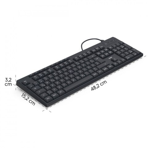 Hama Klawiatura CK-200 przewodowa Czarna