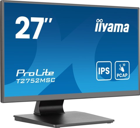 IIYAMA Monitor dotykowy 27" IIYAMA T2752MSC-B1AG 68,6 cm 16:9 HDMI+DP IPS