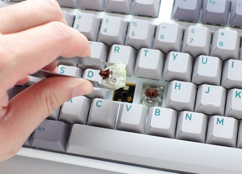 Ducky Ducky One 3 TKL Mist Grey klawiatura Gaming USB Niemiecki Szary