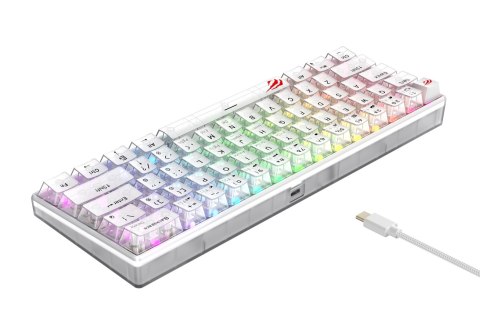 HAVIT Klawiatura gamingowa Havit KB903L (biel transparentna)