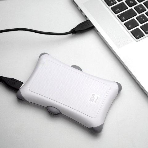 Silicon Power Dysk zewnętrzny HDD Silicon Power Armor A30 (1TB; 2.5"; USB 3.2; 5400 obr/min; White; SP010TBPHDA30S3W)