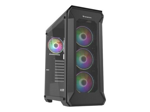 GENESIS Obudowa NATEC Genesis Irid 505 ARGB NPC-1518 (ATX. Micro ATX. Mini ITX; kolor czarny)