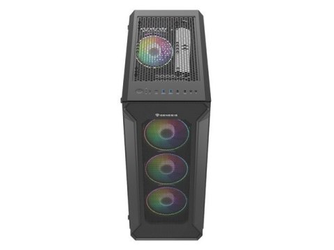GENESIS Obudowa NATEC Genesis Irid 505 ARGB NPC-1518 (ATX. Micro ATX. Mini ITX; kolor czarny)