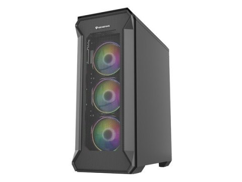 GENESIS Obudowa NATEC Genesis Irid 505 ARGB NPC-1518 (ATX. Micro ATX. Mini ITX; kolor czarny)
