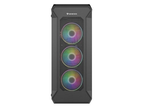GENESIS Obudowa NATEC Genesis Irid 505 ARGB NPC-1518 (ATX. Micro ATX. Mini ITX; kolor czarny)