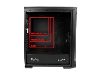 NATEC GENESIS OBUDOWA IRID 505 MIDI TOWER (Z OKNEM, USB 3.0)