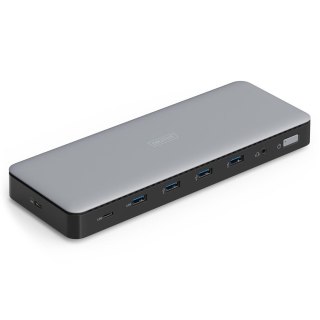 Digitus Stacja dokująca DIGITUS USB Typ C 13-portów 3x HDMI 2x DisplayPort 4K/60Hz DC-Jack 150W