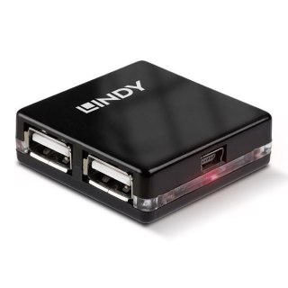 LINDY Hub USB 2.0 LINDY 4-portowy MiniUSB-B 4xUSB-A