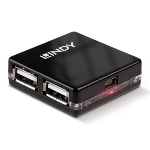 LINDY Hub USB 2.0 LINDY 4-portowy MiniUSB-B 4xUSB-A