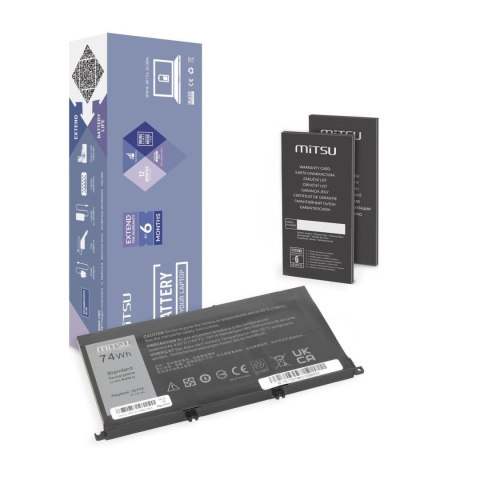 Mitsu Bateria Mitsu do notebooka Dell Inspiron 15 (7557), 15 (7559) (10.8V-11.1V) (6600 mAh)