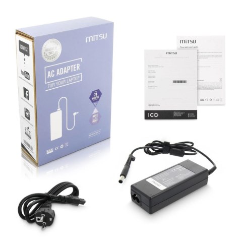 Mitsu Zasilacz sieciowy Mitsu 19V 4.74A (7.4x5.0 pin) 90W do notebooka HP, Compaq