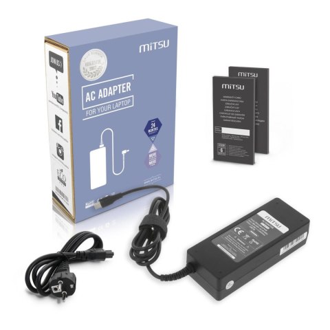 Mitsu Zasilacz sieciowy Mitsu 87W USB-C, USBC, 5-20.2V, 3-4.3A (black) do notebooka