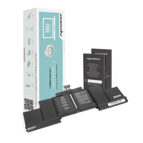 Movano Bateria Movano do notebooka Apple MacBook Pro A1398 15" A1618 (2015 r.) (11.36V) (8755 mAh)